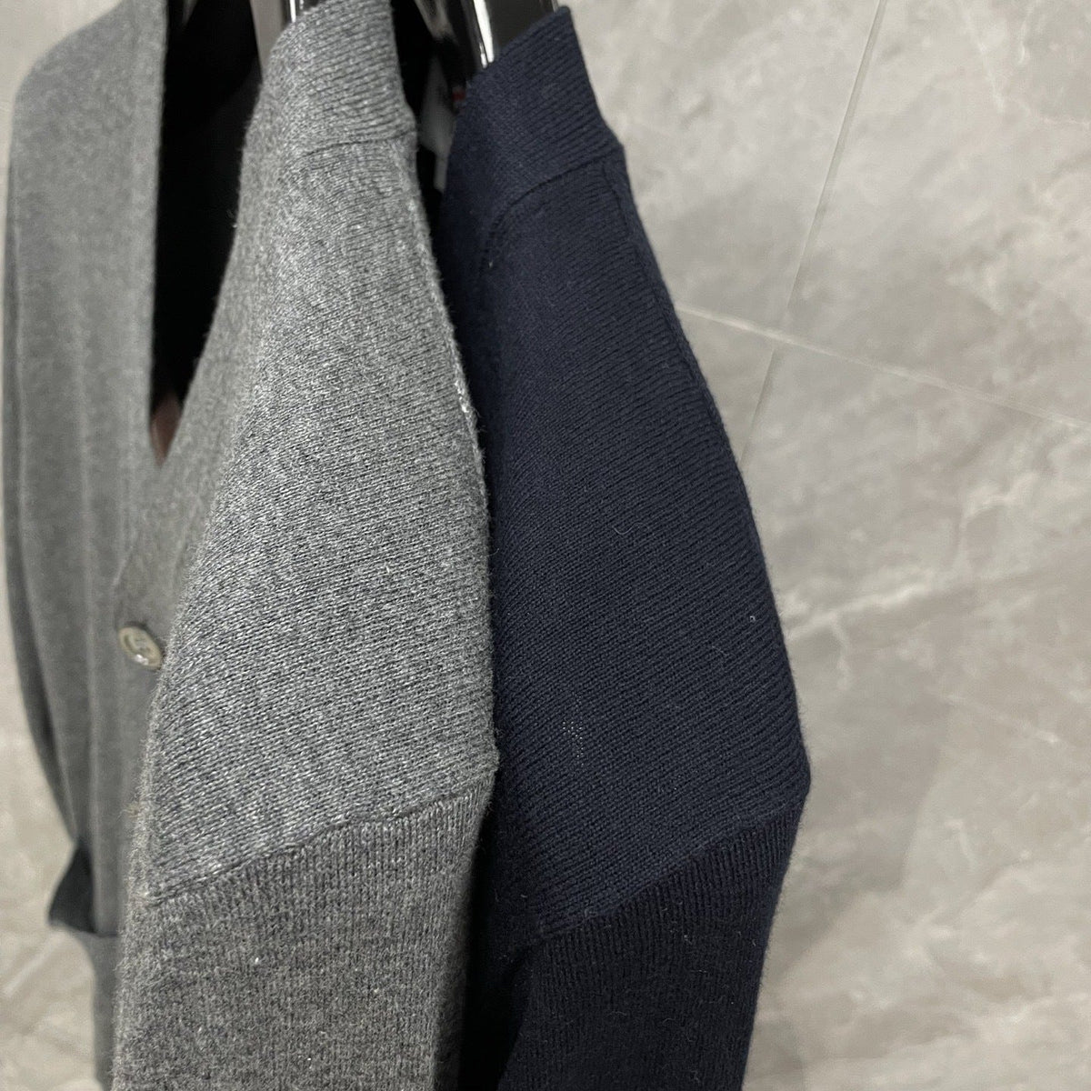 Tennis Racket Jacquard V-Neck Knit Cardigan | Thom Browne
