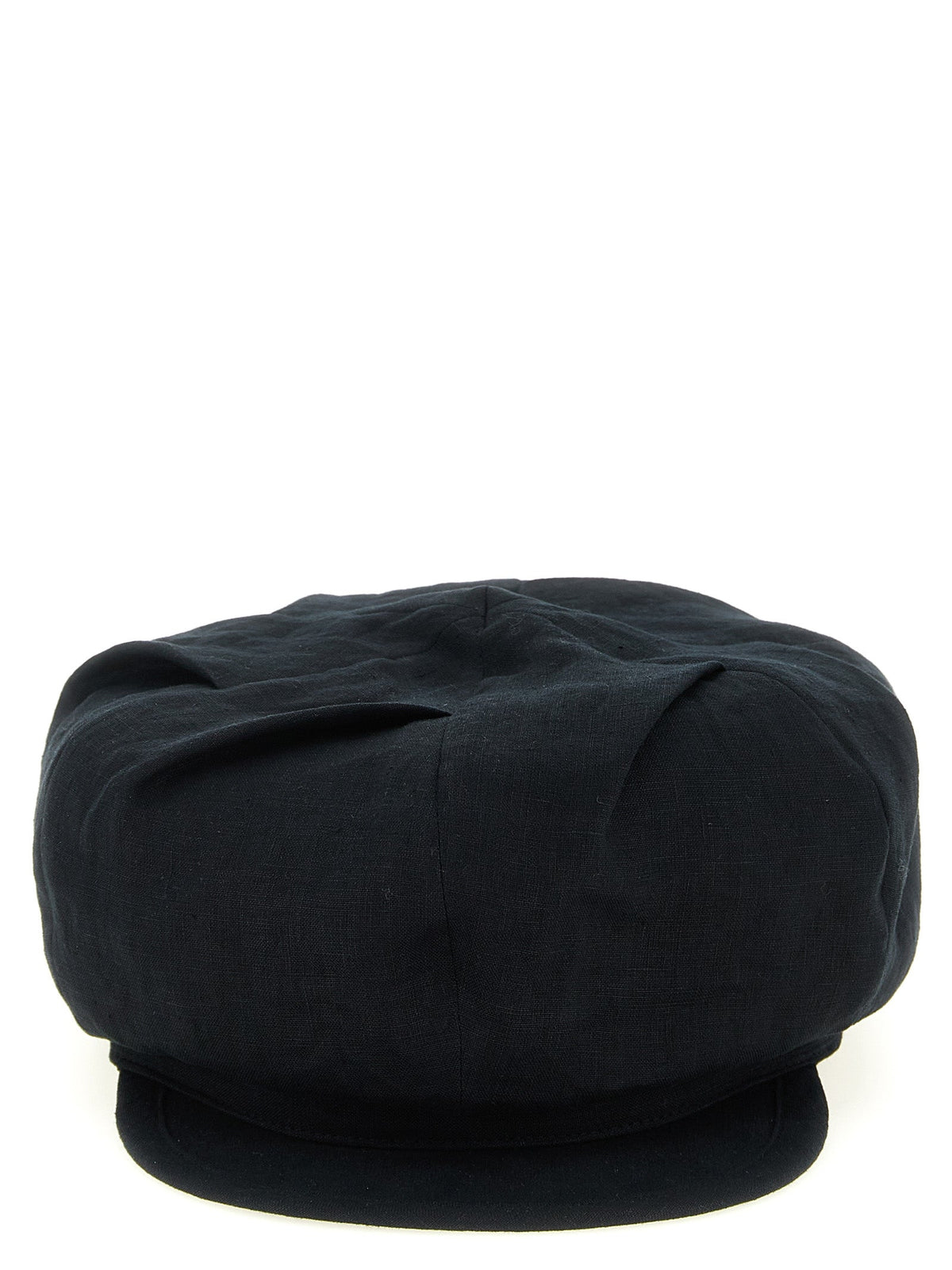 Yohji Yamamoto Black Linen Flat Cap