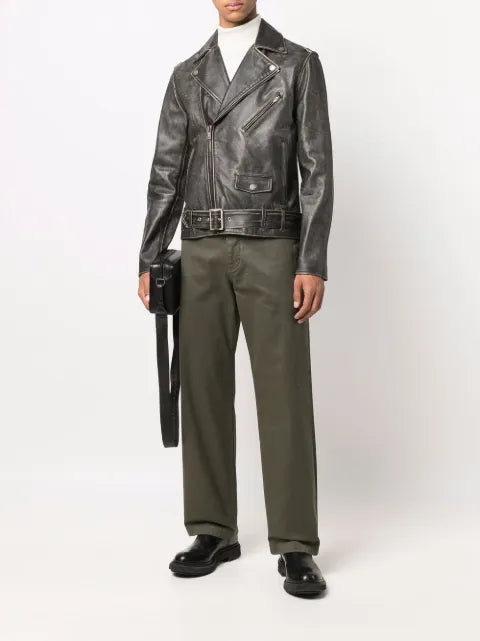 Golden Goose leather biker jacket