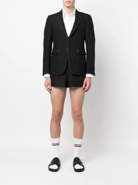Thom Browne satin-trim wool blazer