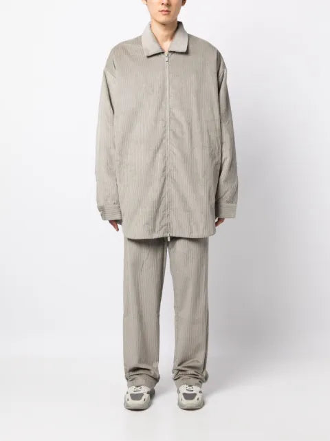 FEAR OF GOD ESSENTIALS corduroy zip-up shirt jacket
