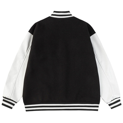 AMIRI Logo-Appliquéd Leather Bomber Jacket – Black