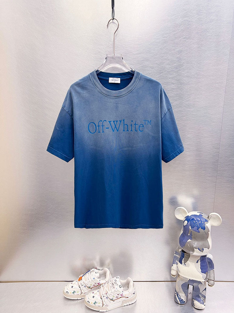 Off-White Laundry Skate Logo Tee — Black / Denim Blue / Light Steel Blue