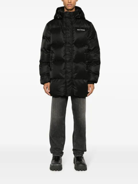 Daily Paper logo-print hooded puffer jacket