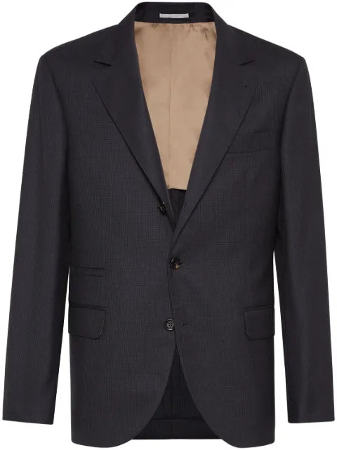 Brunello Cucinelli virgin wool houndstooth jacket