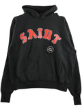 SAINT MXXXXXX logo-print cotton hoodie