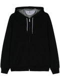 Brunello Cucinelli cotton, cashmere and silk French terry double-cloth hooded sweatshirt with zipper