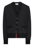 Thom Browne merino wool intarsia V-neck cardigan