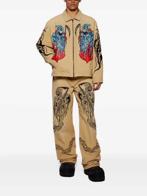 Warren Lotas reaper-print work jacket