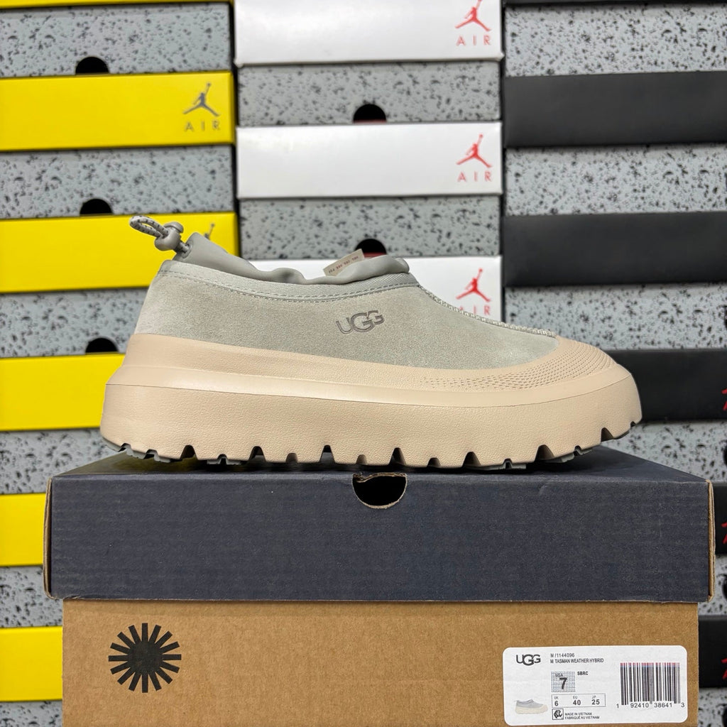 UGG Tasman X Platform Slip-On – Suede Clog with Shearling Lining, Paracord Toggle & Tonal Chunky Platform Sole in Sand