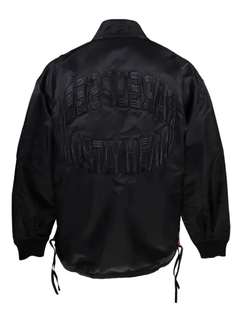 Mostly Heard Rarely Seen emroidered-logo bomber jacket