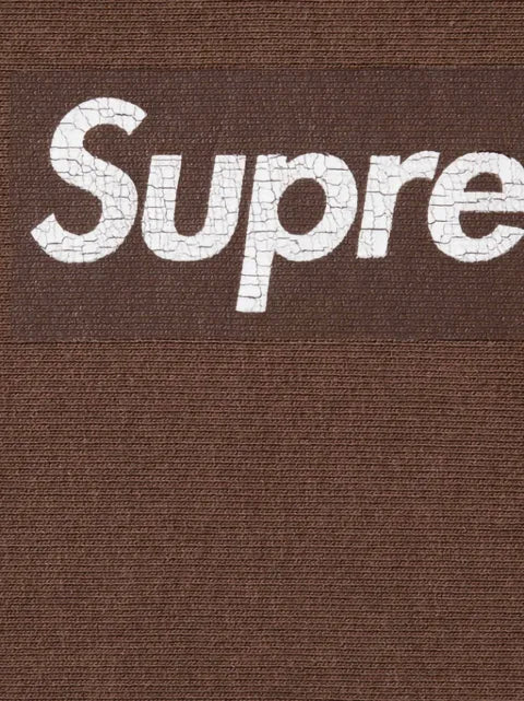 Supreme washed box logo "SS 25 - Brown" sweatshirt