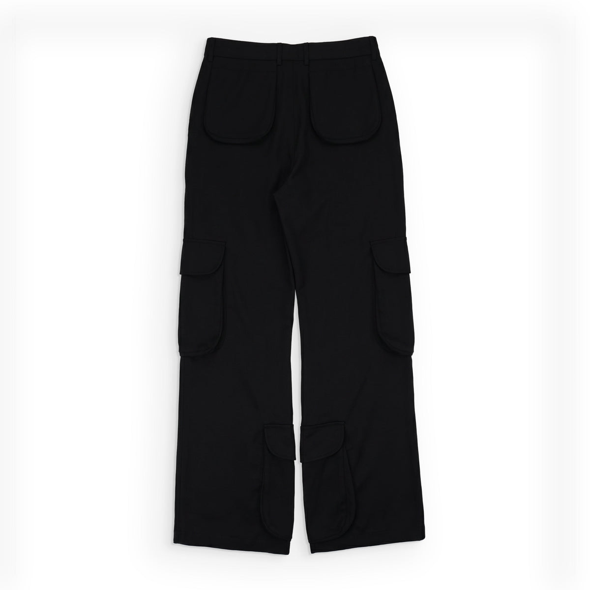 Black Satin Pocket Trousers