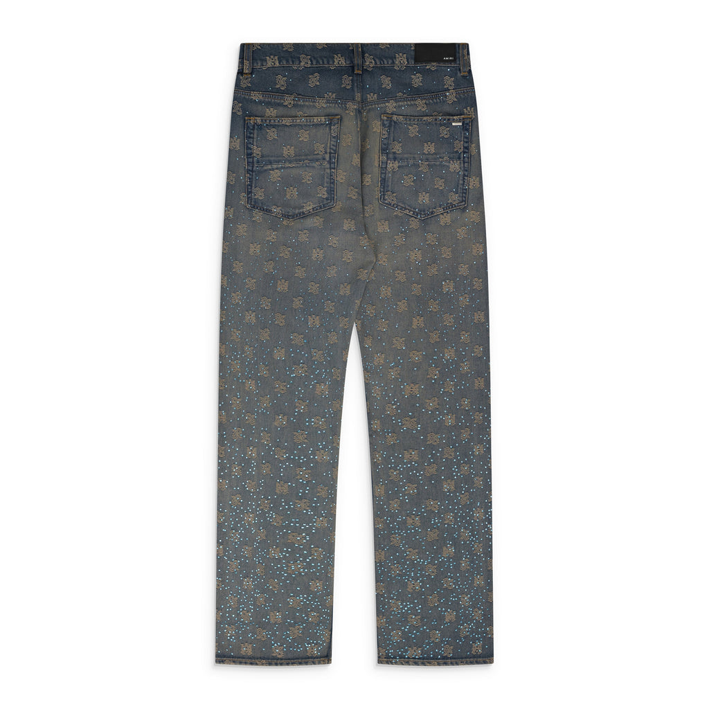 Antique Indigo Crystal Burst MA Paisley Straight Jean