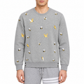 Premium 100% Cotton Embroidered Zip - Up Hoodie - Full - Zip Hooded Sweatshirt | Thom Browne