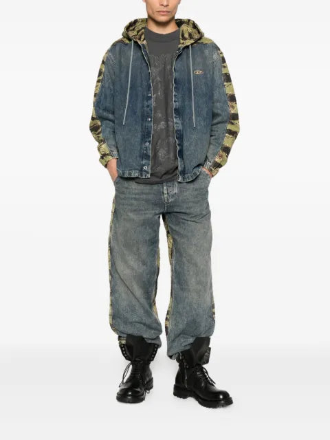 Diesel camouflage-panel denim jacket