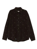 ERL corduroy logo-embroidered shirt jacket