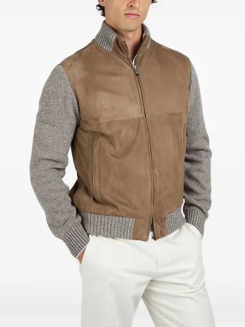Paul & Shark suede-panel jacket