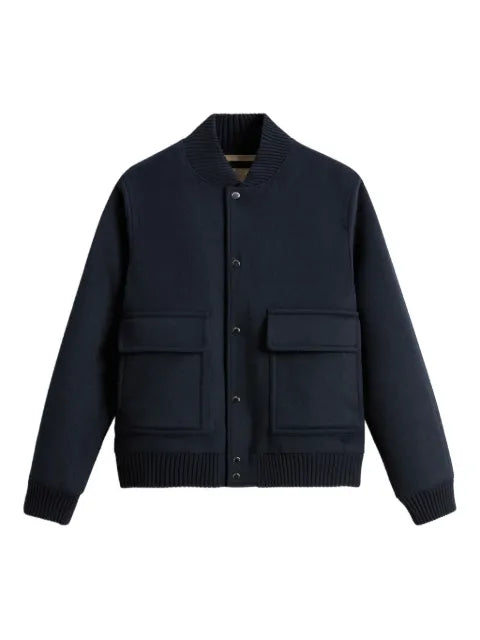 Woolrich twill-weave patch-pocket bomber jacket