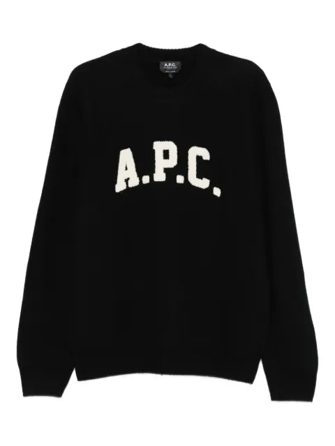 A.P.C. logo-detail crew-neck sweater