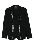 Black Comme Des Garçons stud-embellished single-breasted blazer