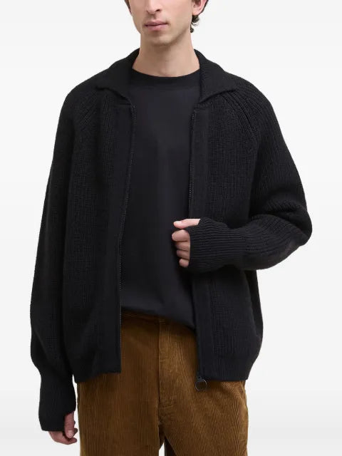 Barbour zip knitted cardigan