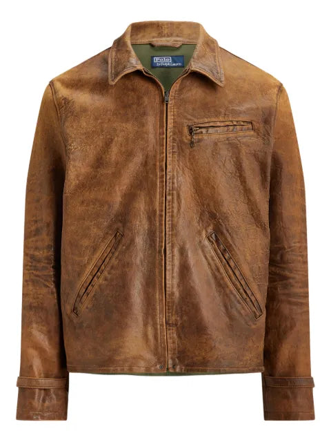 Polo Ralph Lauren zip sheepskin bomber jacket