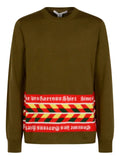 Comme Des Garçons striped-panel sweater