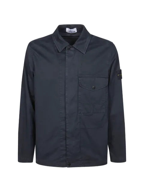 Stone Island shirt jacket with logo patch