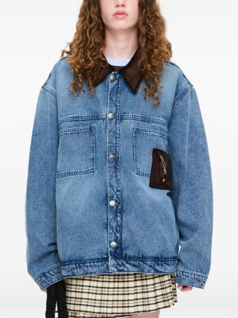 Charles Jeffrey Loverboy Denim jacket with corduroy collar