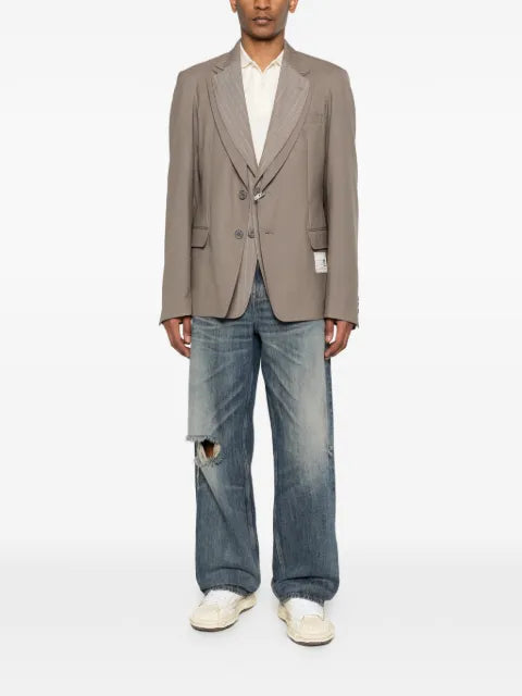 Maison MIHARA YASUHIRO pinstripe-lapel blazer