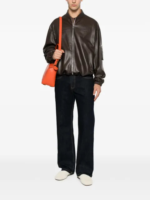 FENDI brown nappa leather blouson