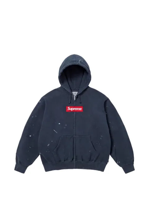 Supreme x MM& box logo paint-splatter hoodie