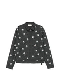 Honor The Gift floral-embroidered pinstripe overshirt