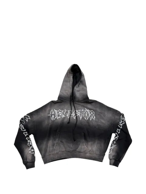 HELLSTAR Stars Shine graffiti-lettering hoodie
