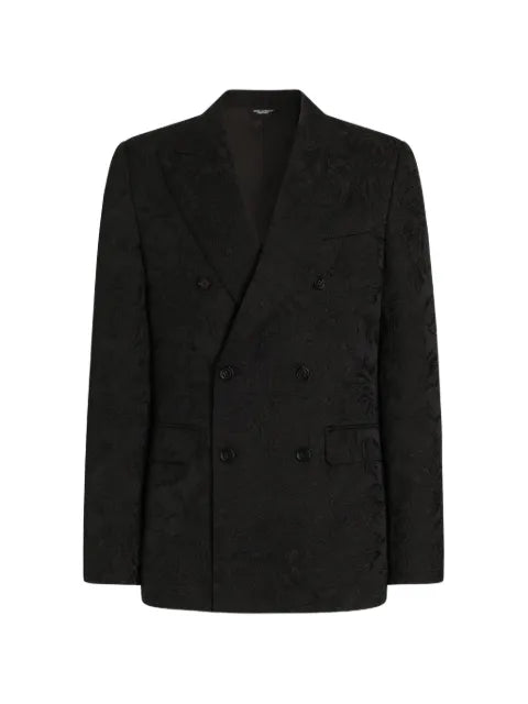 Dolce & Gabbana Sicilia light double-breasted brocade jacket