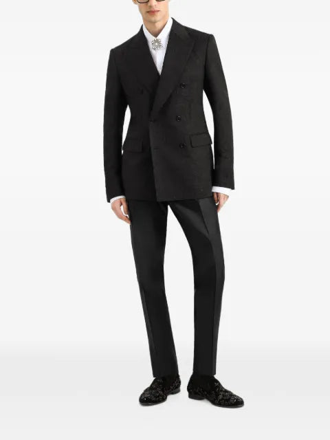 Dolce & Gabbana Sicilia light double-breasted brocade jacket