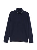 Eleventy roll-neck contrast-trim sweater