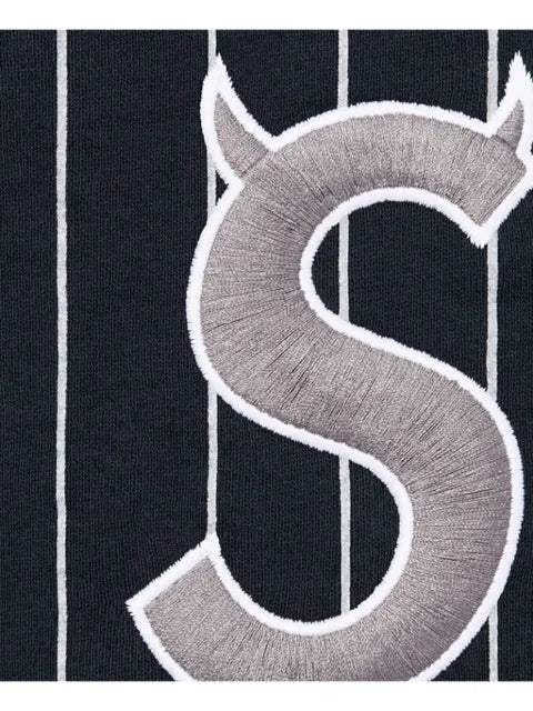 Supreme Devil S pinstriped hoodie