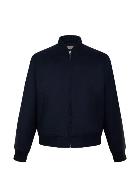 FURSAC zip-up ribbed-trim jacket