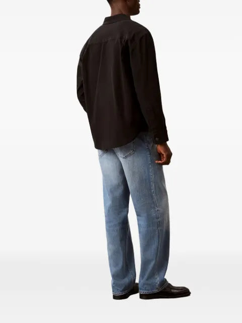 Calvin Klein logo-patch shirt jacket