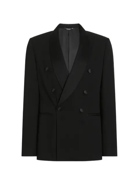 Dolce & Gabbana double-breasted tuxedo jacket in techno gabardine