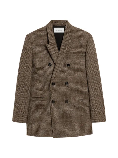 AMI Paris Double breasted houndstooth wool blazer