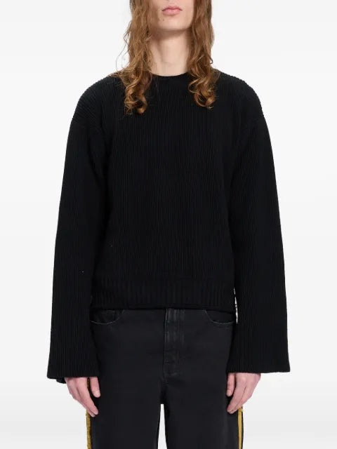 Ann Demeulemeester ribbed-knit wide-sleeve sweater