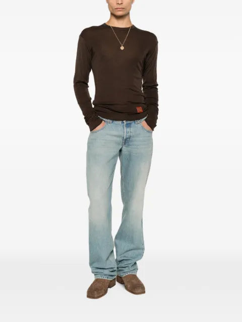 DSQUARED2 logo-patch virgin wool sweater