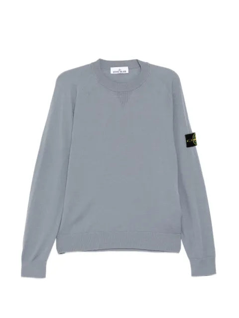 Stone Island logo-patch raglan-sleeve sweater