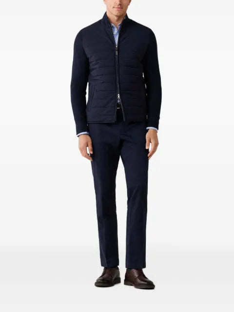 Hackett London baffle-woven zip jacket