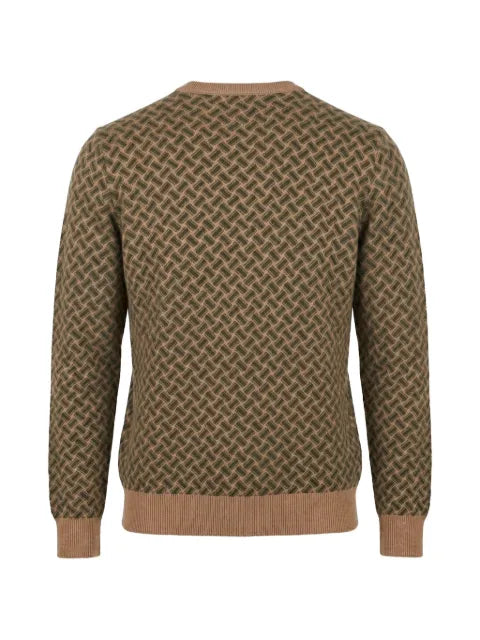 Drumohr geometric-pattern cashmere sweater