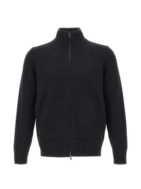 Filippo De Laurentiis zip-up merino-wool cardigan