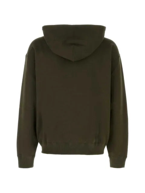 Jil Sander logo-print zip-up hoodie